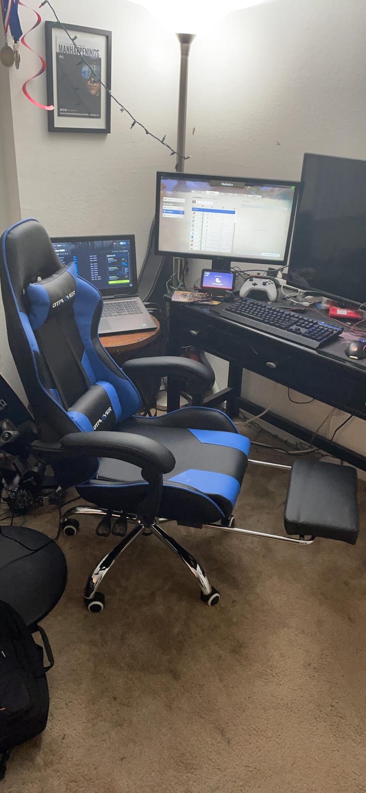 GTPLAYER Big & Tall Gaming Chair, Wide Seat with Footrest, Black customer photo 1