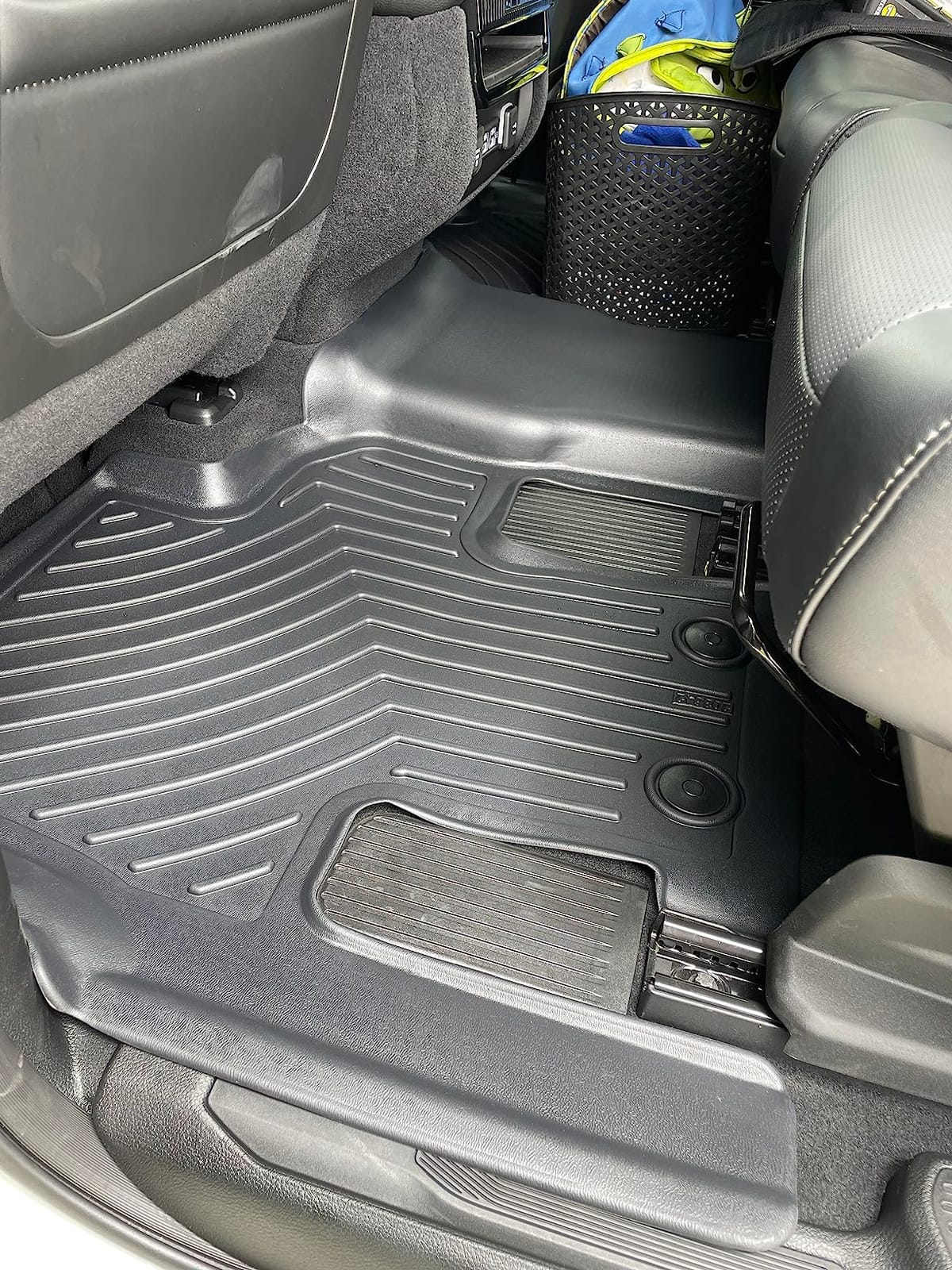 OEDRO Floor Mats Fit for 2018-2025 2026 Jeep Wrangler JL Unlimited 4-Door W/O Subwoofer (Not Fit for JK & 4XE), Custom Fit TPE All Weather Car Mats Full Set, 1st and 2nd Row & Cargo Liner, Black customer photo 2