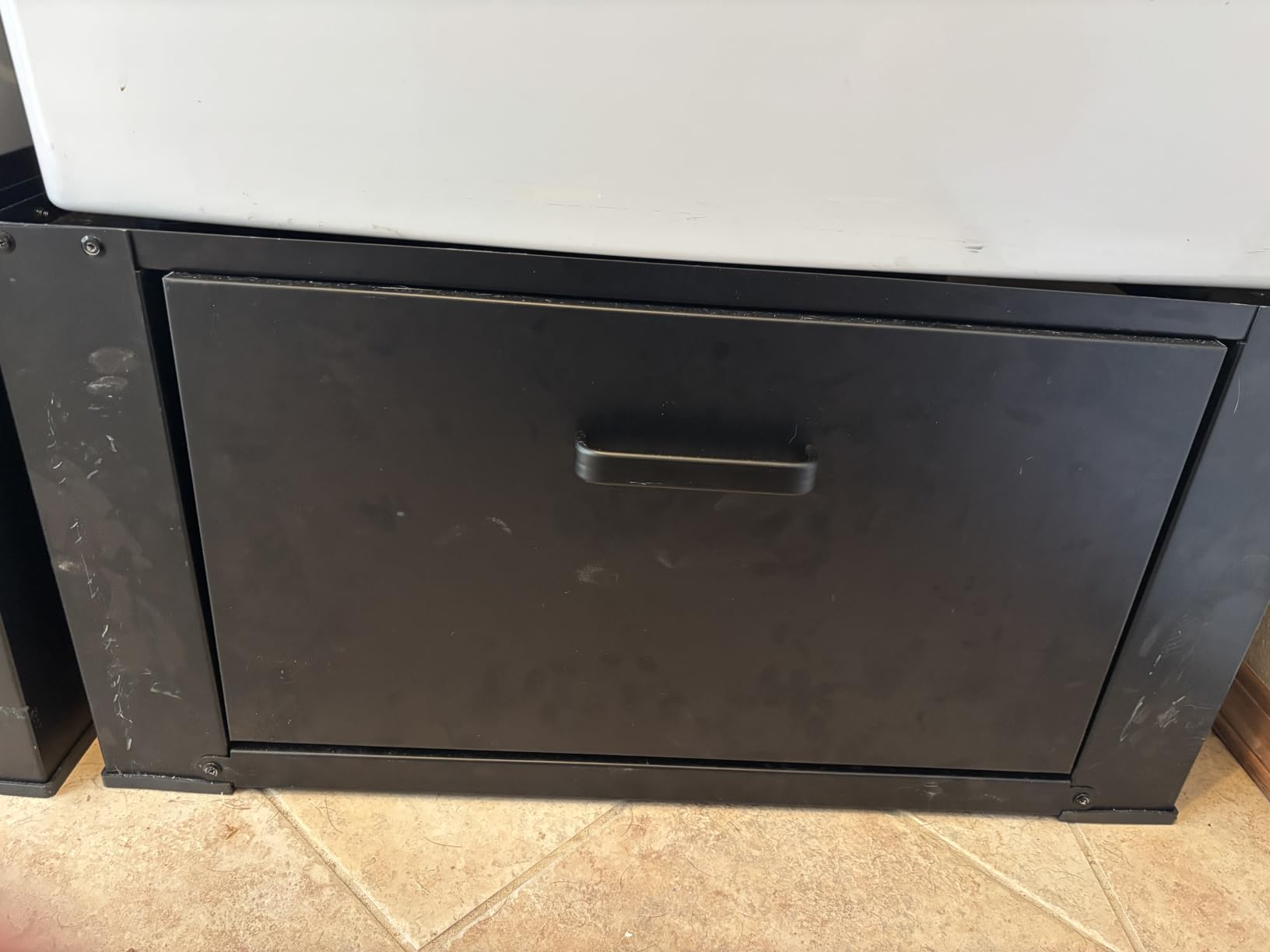 SKM Washer and Dryer Pedestals with Drawers, 2-Pack, 28 x 29 x 14 in, Black customer photo 1