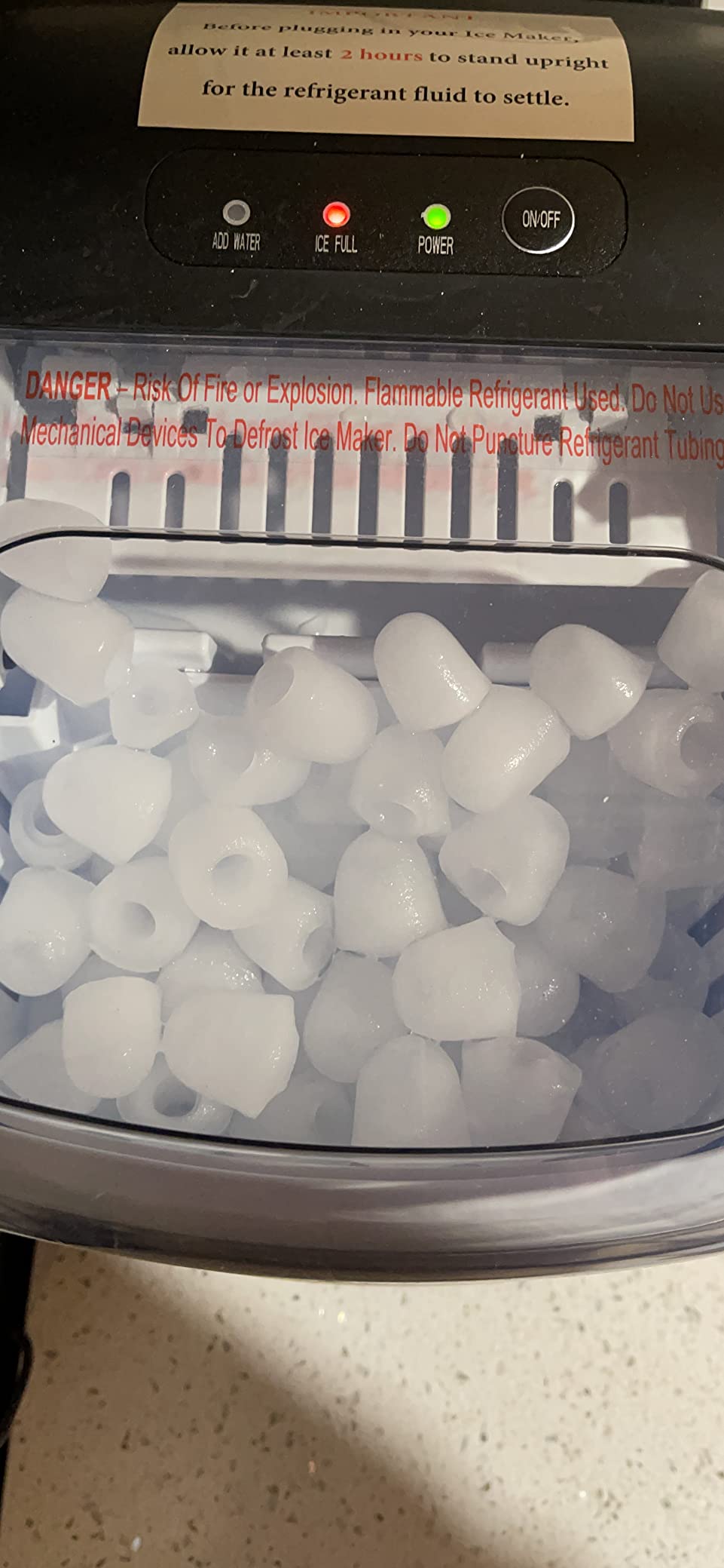 Crzoe Nugget Ice Maker Countertop, 35lbs/Day, Portable Pebble Ice Machine customer photo 1