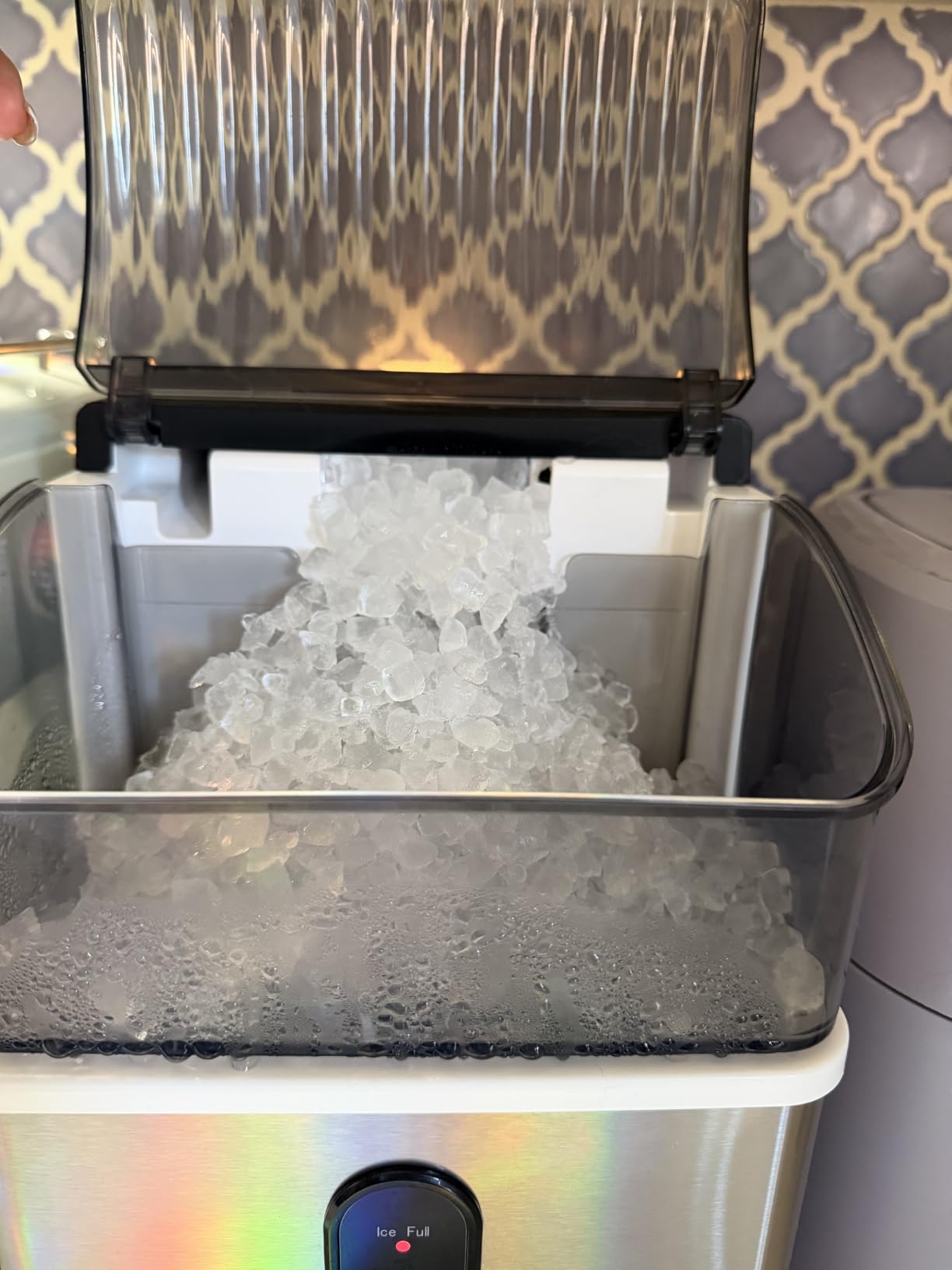 Crzoe Nugget Ice Maker Countertop, 35lbs/Day, Portable Pebble Ice Machine customer photo 2