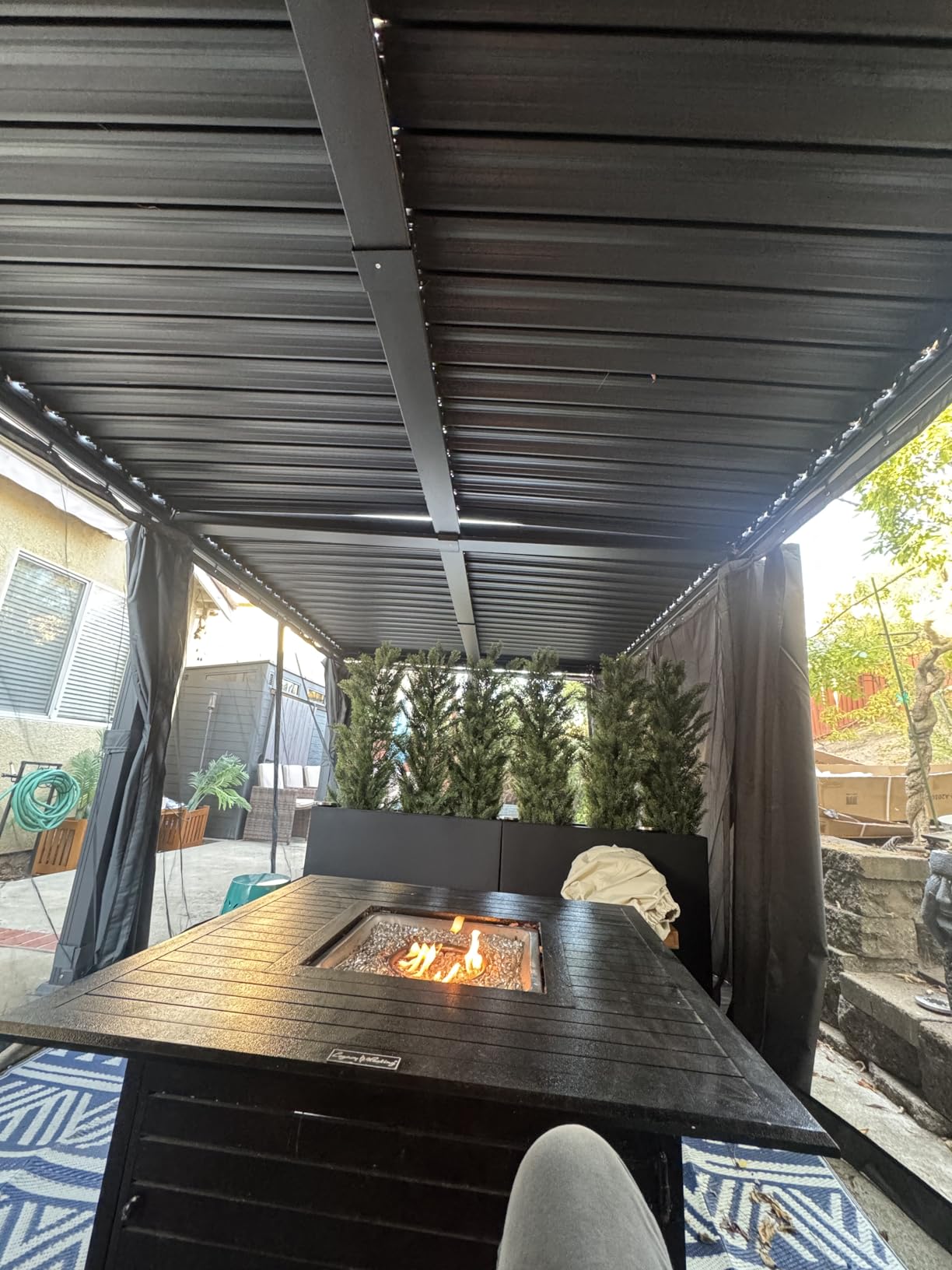 AirWire 12'x16' Louvered Pergola All-Aluminum Gazebo Dark Gray customer photo 1