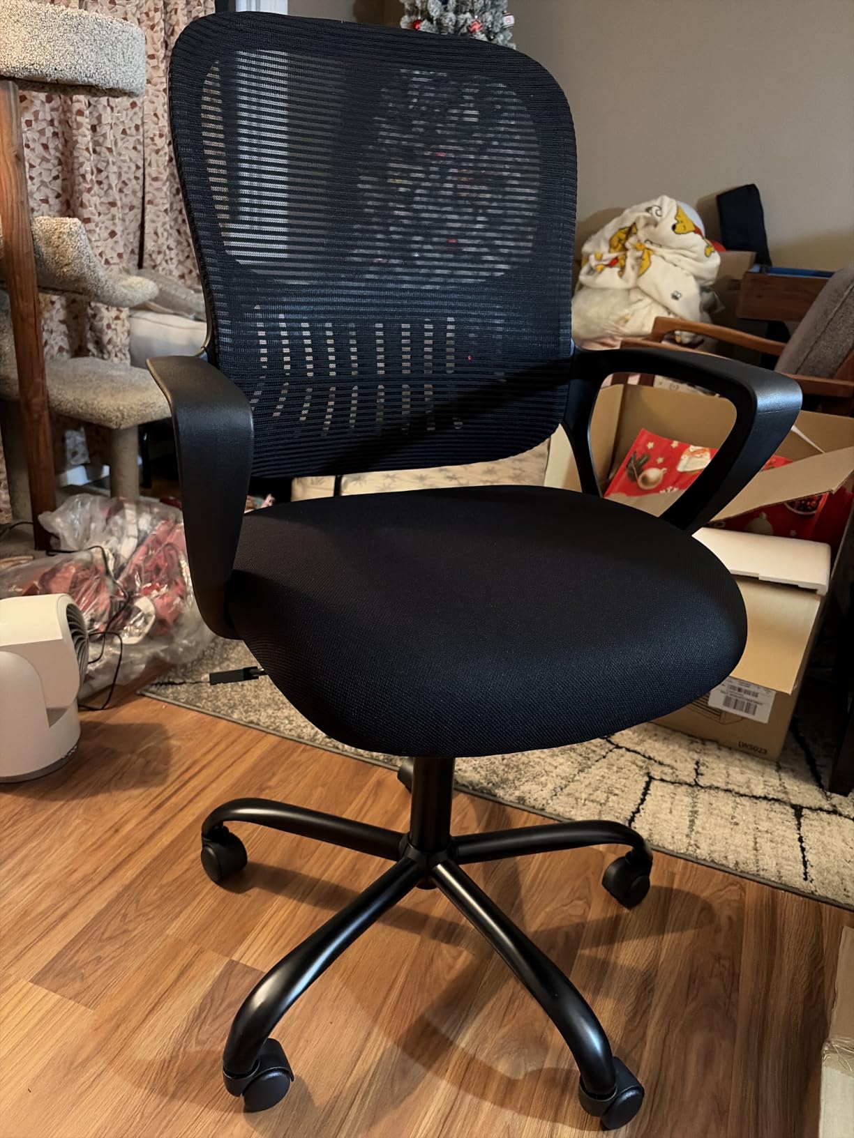 Sweetcrispy Computer Desk Chair, Swivel Task Chair with Lumbar Support customer photo 2