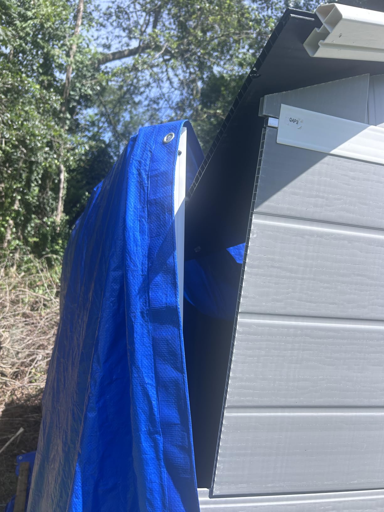 UDPATIO Storage Shed 8 x 10 FT, Resin Sheds & Outdoor Storage with Floor Large Clearance Outdoors Plastic Garden Tool Shed Tuff Outside Cottage Shed with Lockable Door for Bike, Garbage Gray White customer photo 1