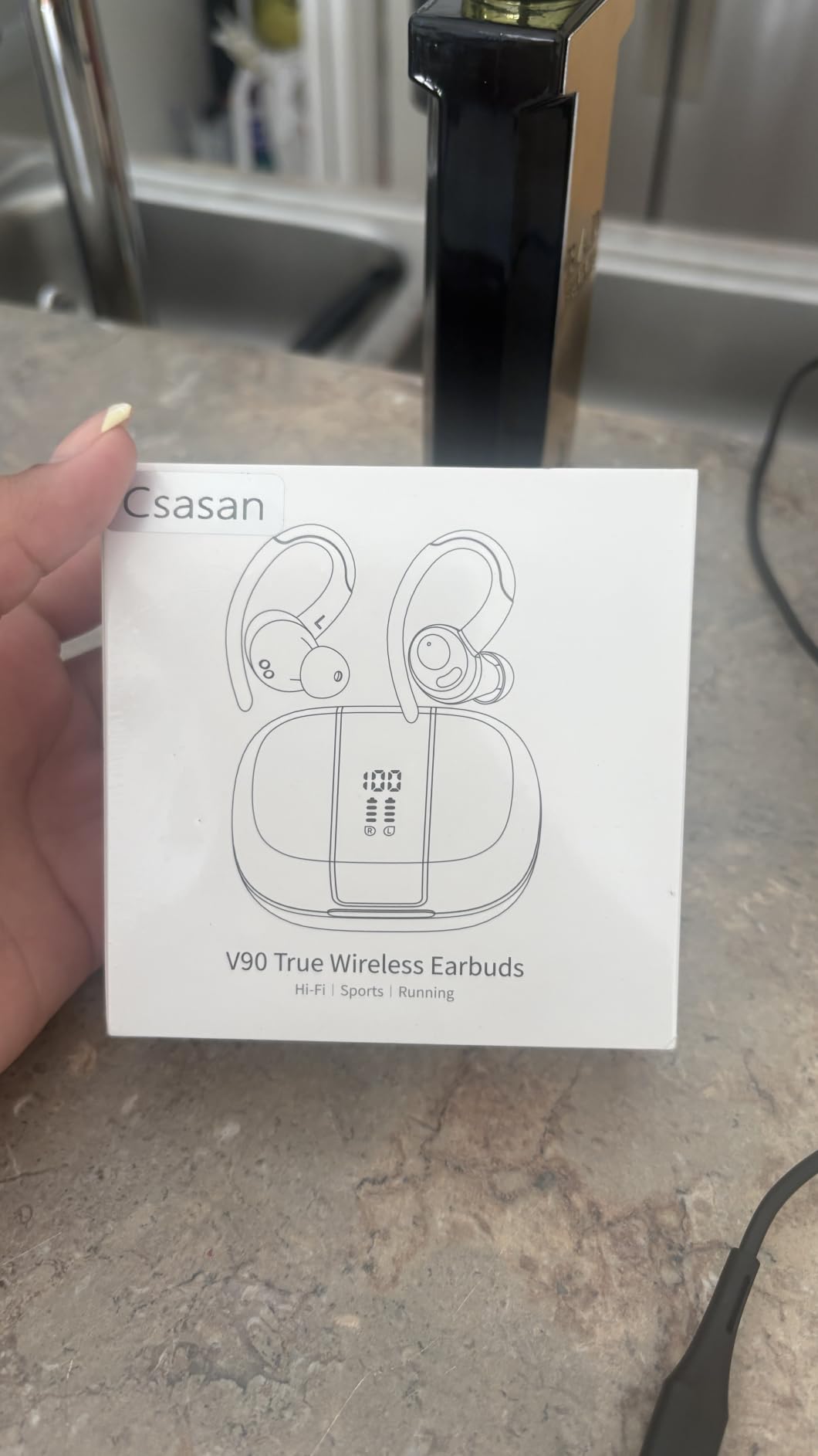 Wireless Sports Earbuds with Secure Earhooks, 48H Deep Bass/ENC Mic Ear Bud customer photo 1