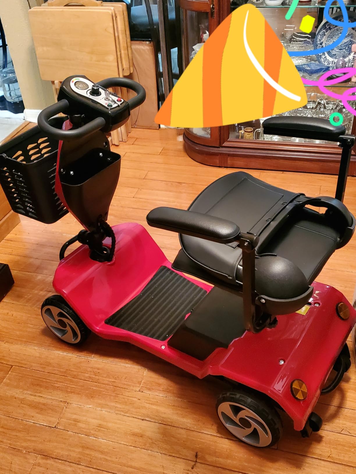 Foldable Mobility Scooters for Seniors, FSA&HSA Eligible, 330LBS Capacity 4 Wheel Lightweight Mobility Scooters for Adults, Powered Electric Mobility Scooters, Folding Travel Motorized Scooters-Pink customer photo 2