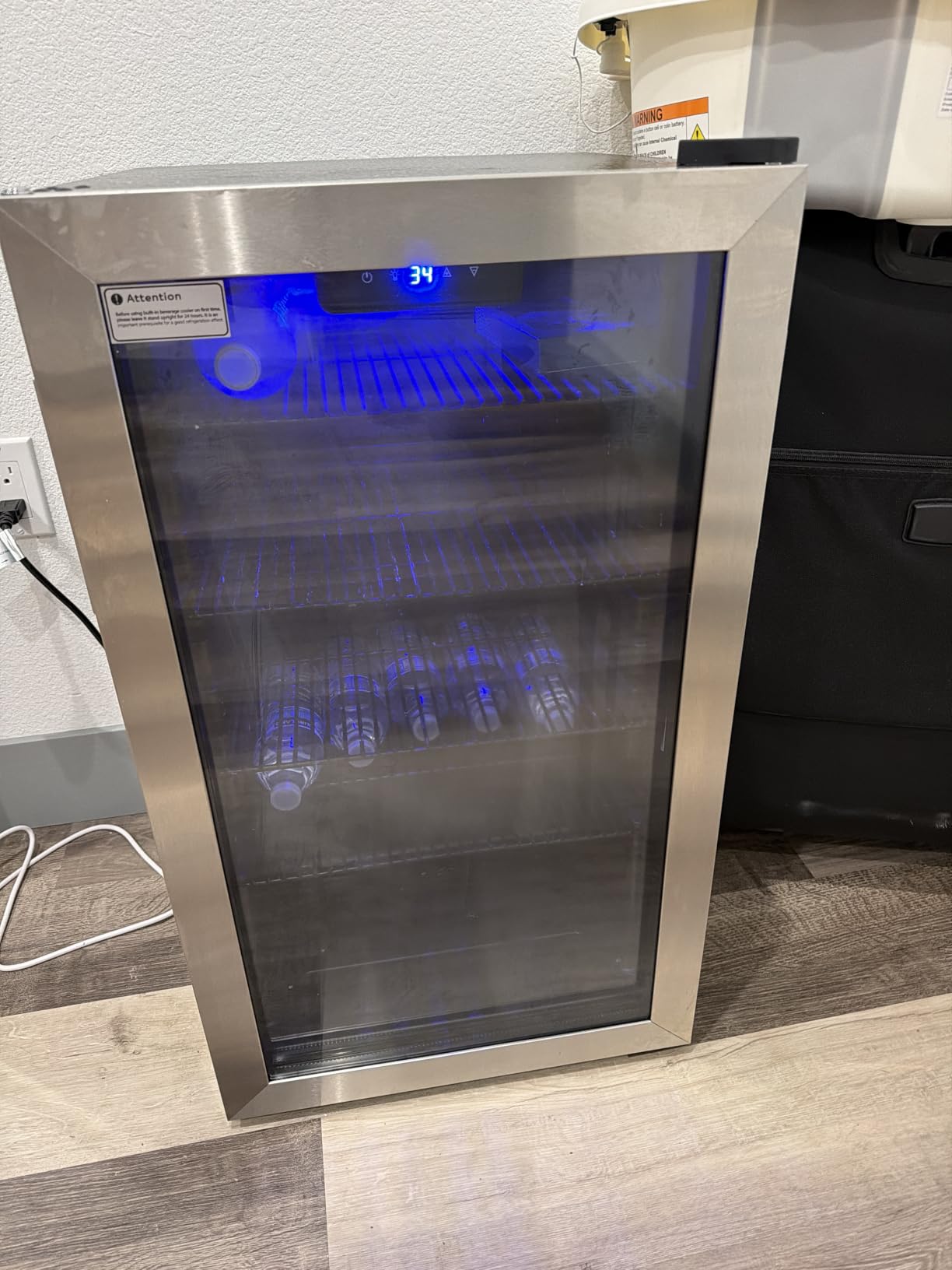 Feelfunn 3.2 Cu. Ft. Beverage Refrigerator, 126-Can Mini Fridge, 34-64°F customer photo 1