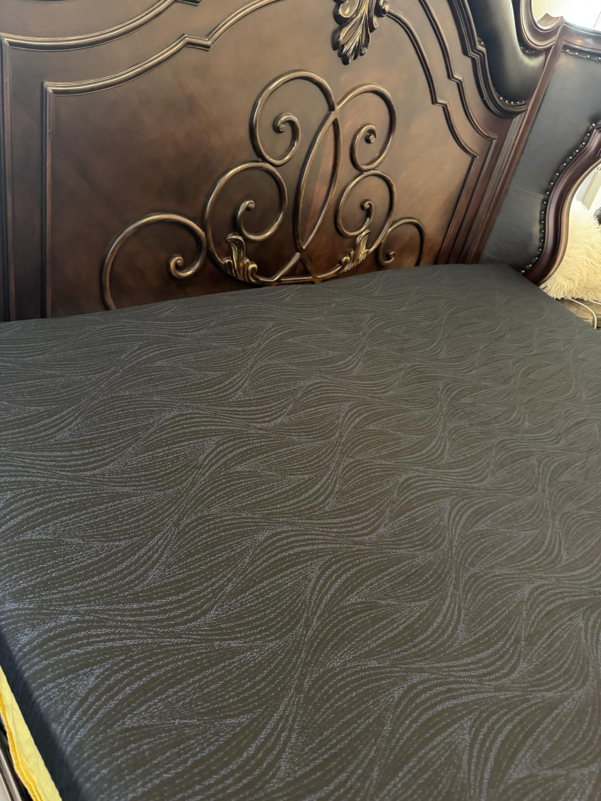 Extra Firm Mattress Topper King Size, 4 Inch High Density Cooling Memory Foam Mattress Topper For Back Pain Relief, Cooling Gel Infused Bed Topper with Washable Cover, CertiPUR-US, 120-Night Trial customer photo 1