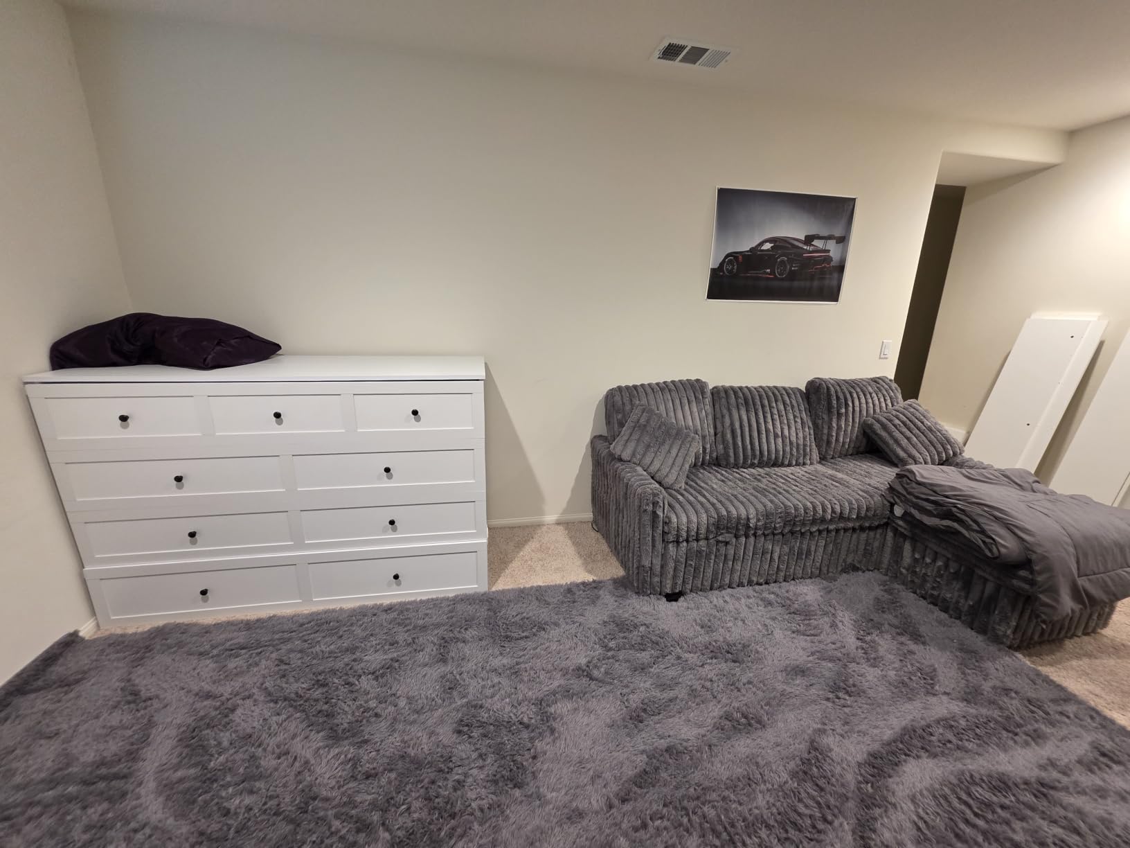 LIVAUVEAD Murphy Bed Full, Murphy Bed Cabinet with Headboard, White customer photo 2