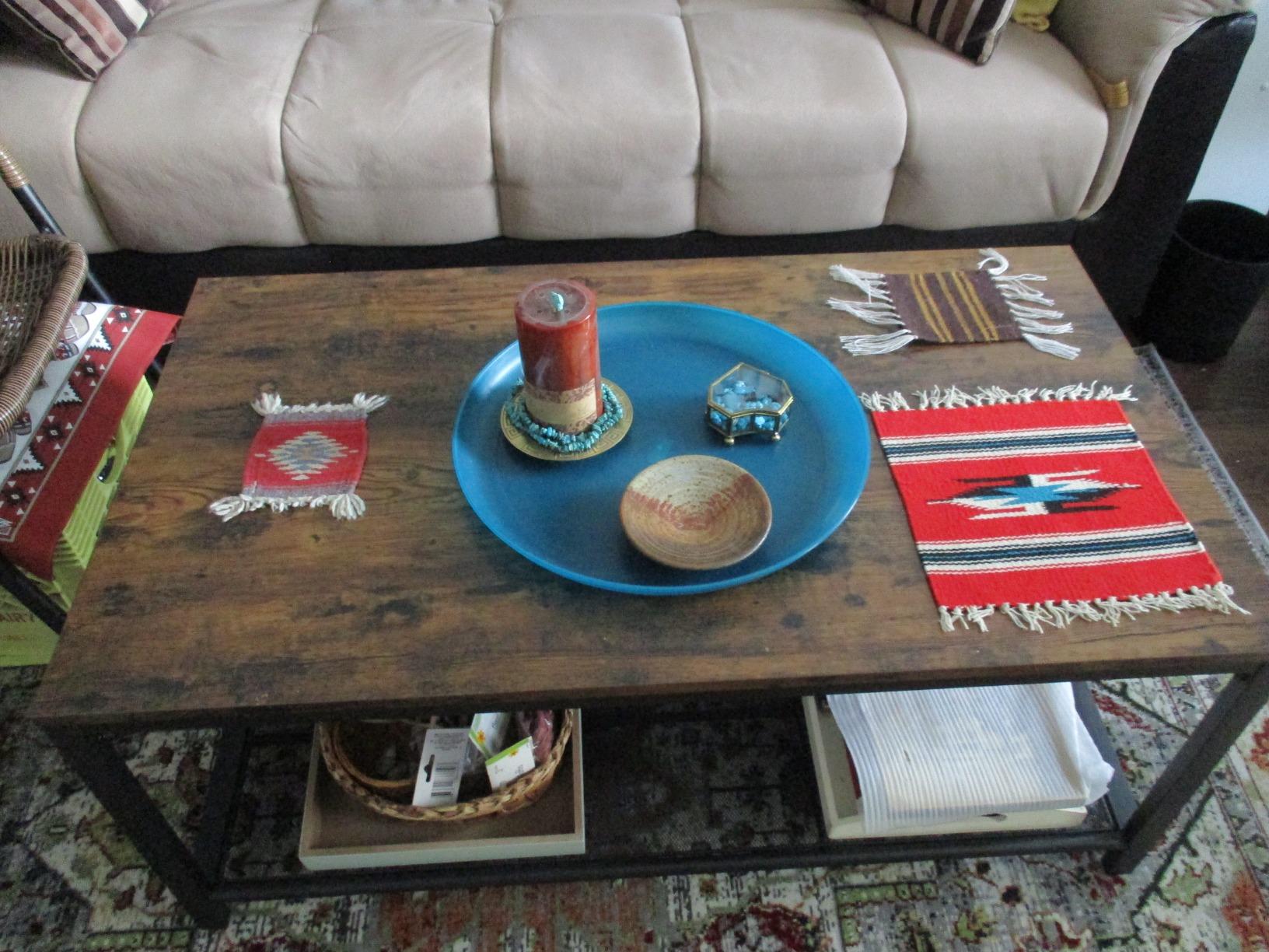 VASAGLE Farmhouse Coffee Table with Storage, Lift Top, Hidden Compartment customer photo 2