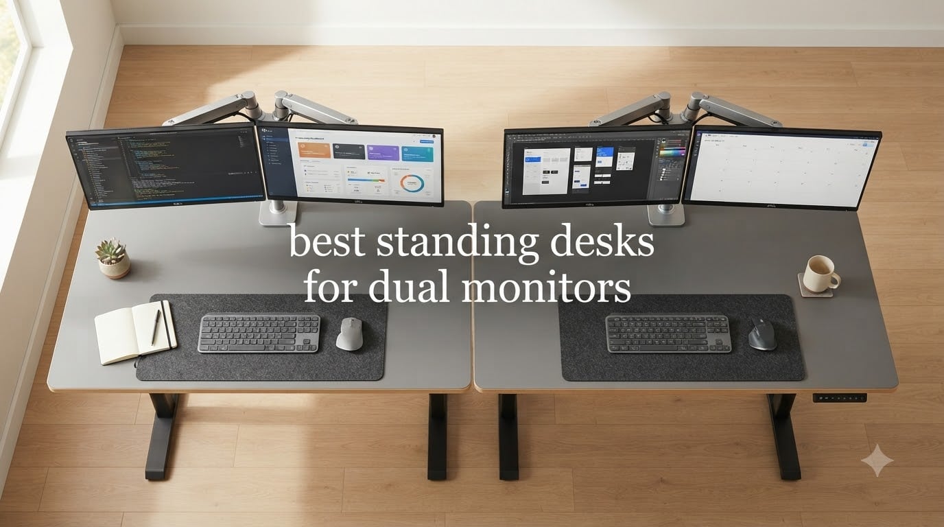 best standing desks for dual monitors