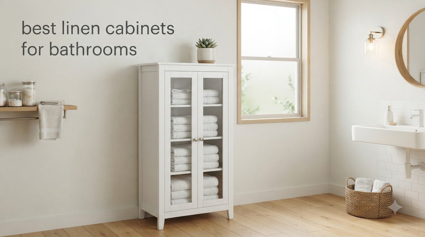 best linen cabinets for bathrooms