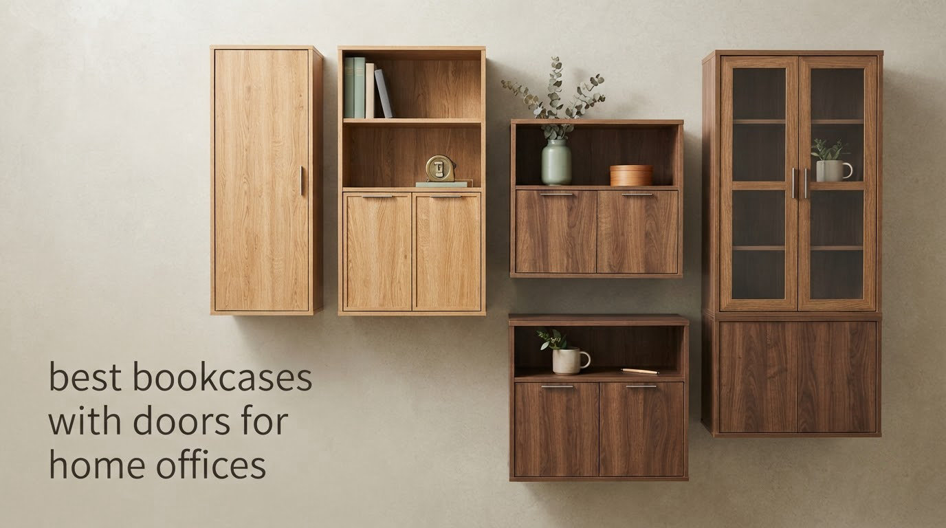 best bookcases with doors for home offices