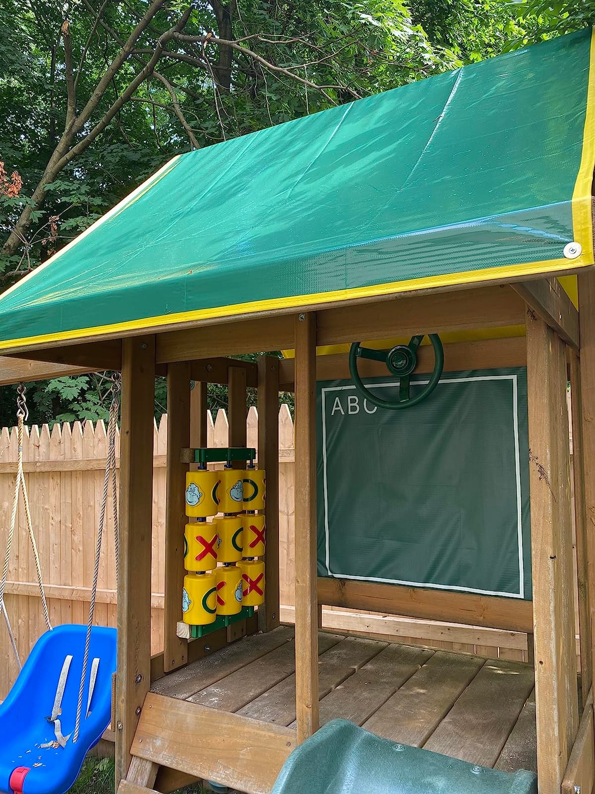 Gorilla Playsets 07-0010 Tic Tac Toe Spinner Activity Panel for Swing Sets, Yellow customer photo 2