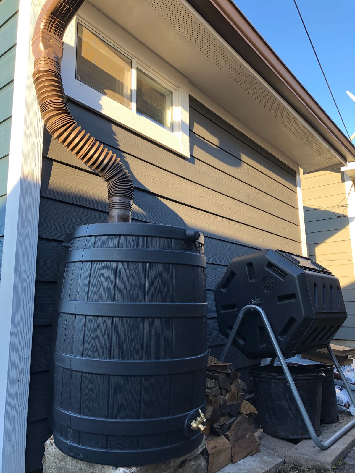 Good Ideas Rain Wizard Water Collection Barrel, 50 Gallon, Oak customer photo 2