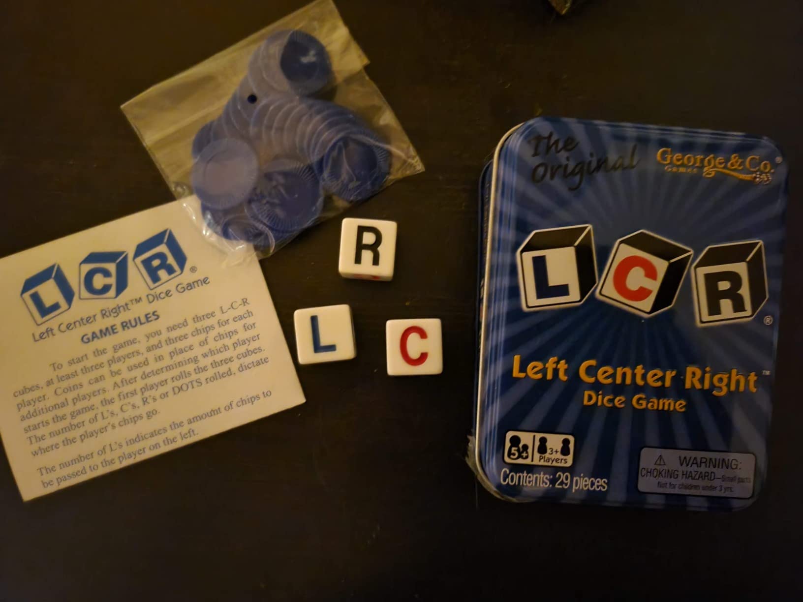 LCR® Left Center Right™ Dice Game - Blue Tin customer photo 2