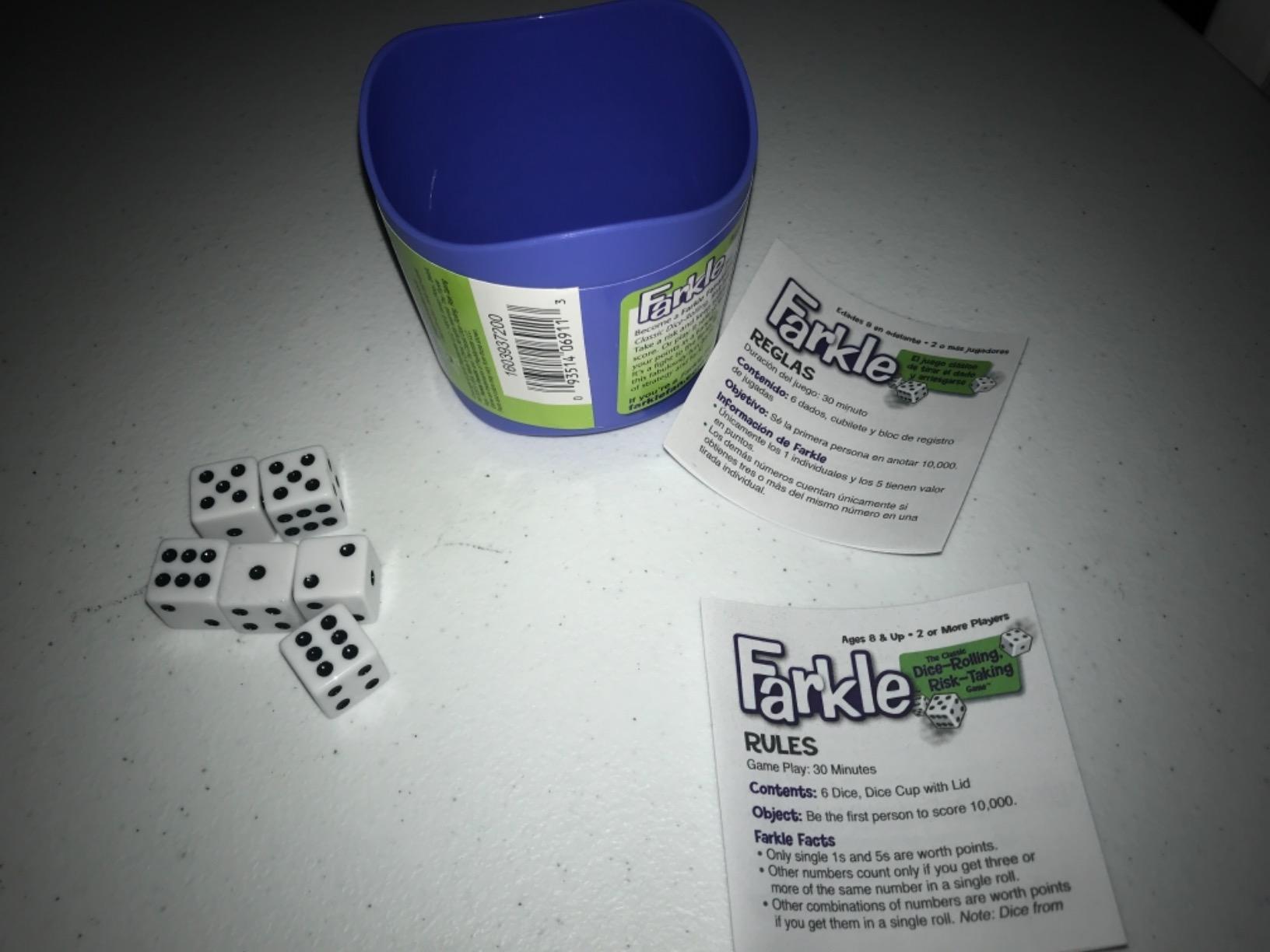 Farkle Dice Game, Family Game Night, Travel Games, Family Games, 8+ customer photo 2