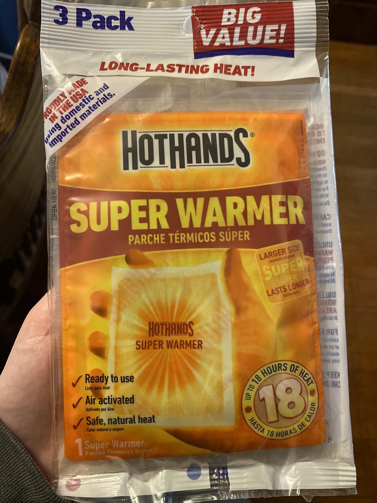 HotHands Super Warmers Pocket Pack, 3 Warmers- America's Favorite Warmer customer photo 2