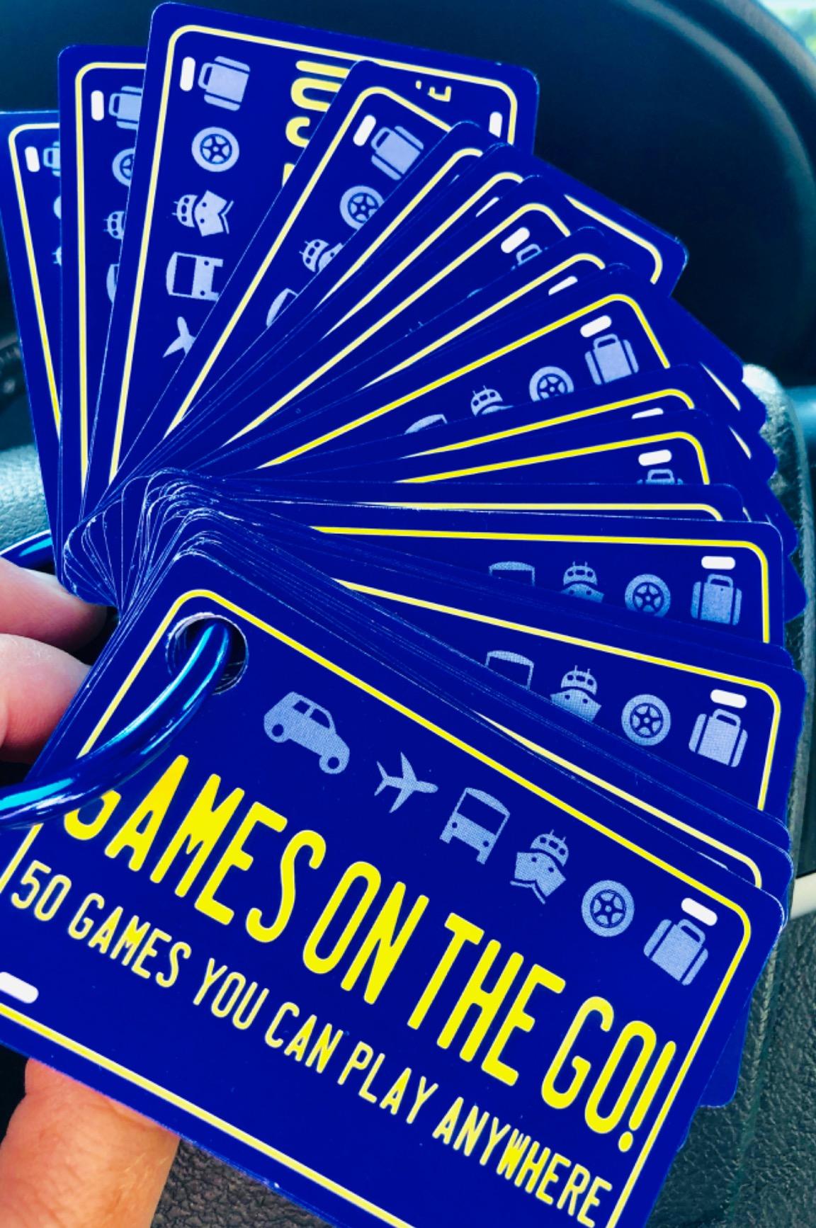 Games on the Go by Continuum Games - Portable Roadtrip Family Games to Challenge and Entertain for 2+ players , Blue customer photo 1