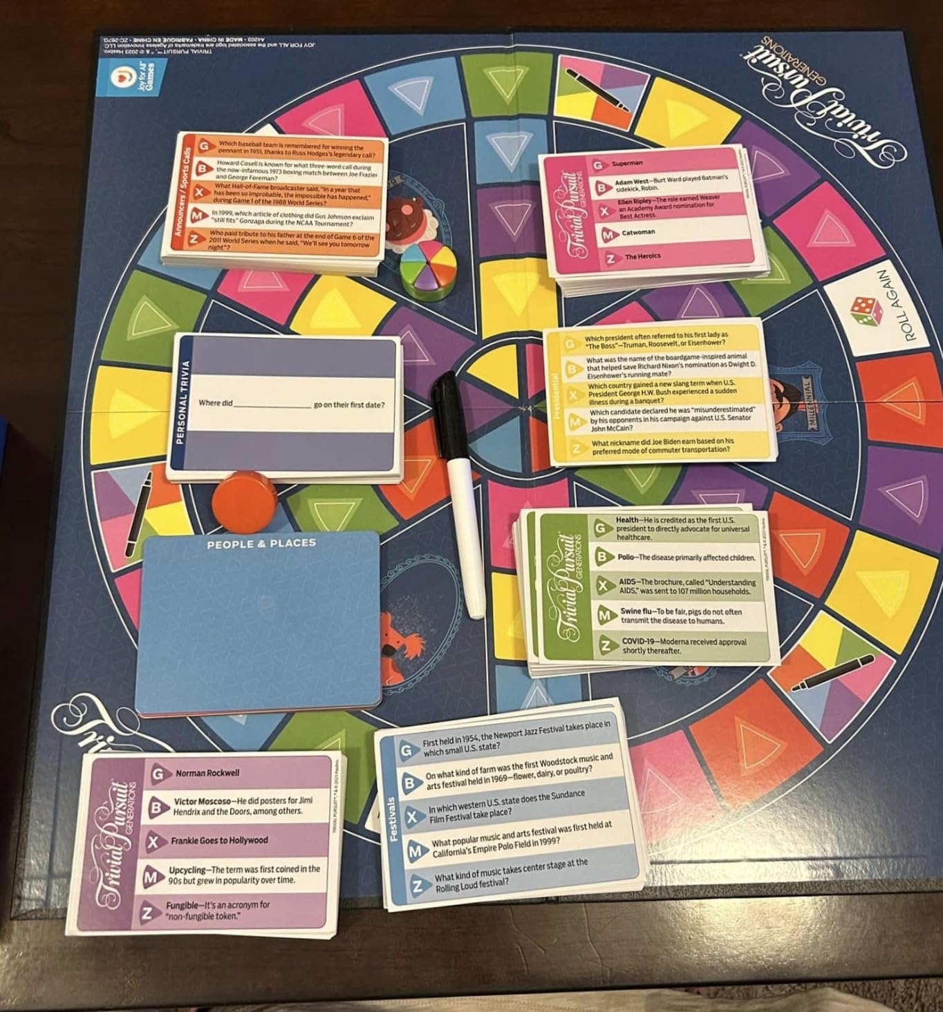JOY FOR ALL Games - Trivial Pursuit Generations - Generational Trivia - Create Personalized Questions - Bigger Easy-to-Read Cards - Fun Multigenerational Trivia Game for Seniors, Teens, and Adults customer photo 2