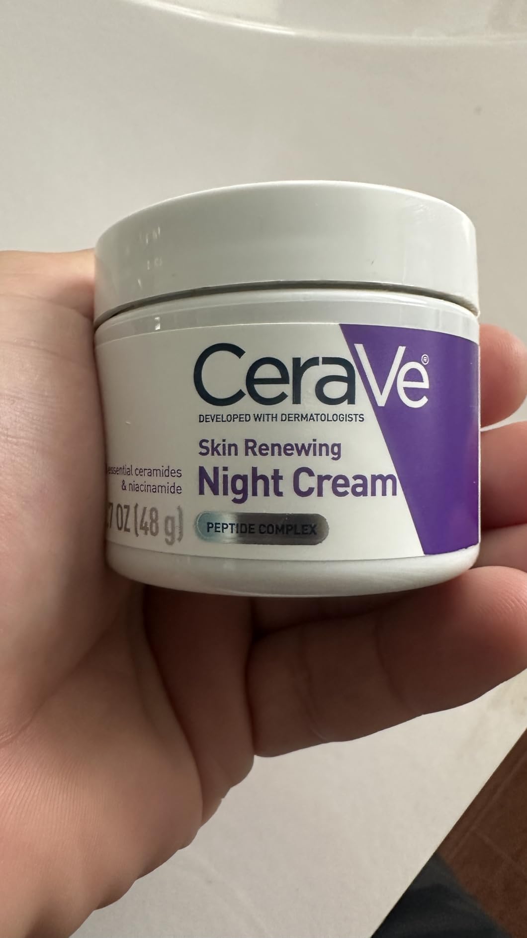 CeraVe Night Cream, Facial Moisturizer with Peptides & Niacinamide, 1.7oz customer photo 1