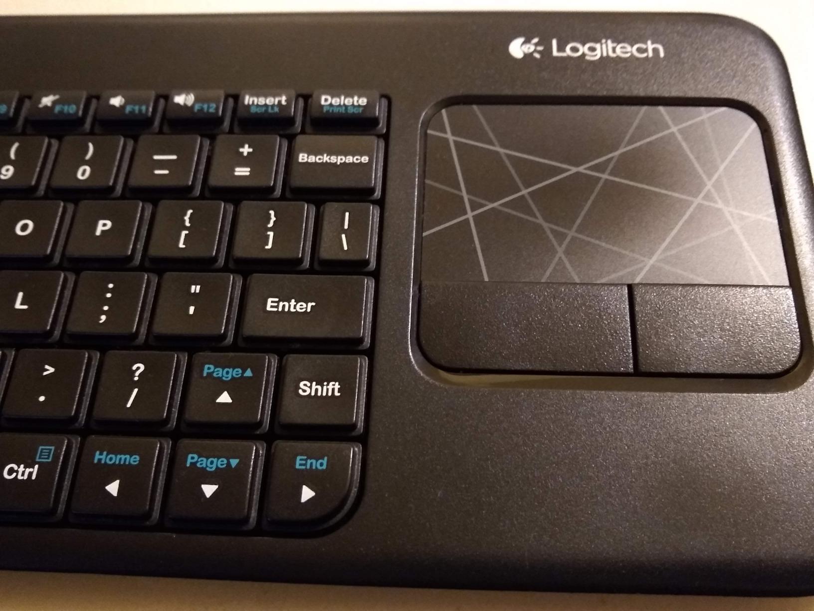 Logitech K400 Plus Wireless Touch TV Keyboard for PC-Connected TV - Black customer photo 1
