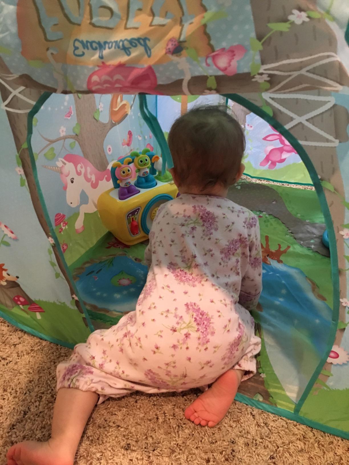 Pop It Up | Enchanted Forest Play Tent, Blue | Fun2Give | Front & Back Doors, Spacious Interior, Pretend Play, Toddlers & Kids Ages 3+ customer photo 2