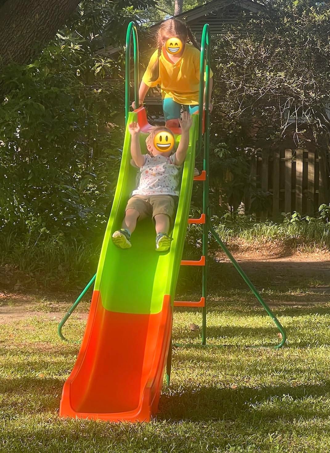 PLATPORTS Extra Large 10 Ft Water Slide for Kids, Indoor & Outdoor – Freestanding Wave Slide Converts to Water Slide via Hose Connector, Hose Clamps Included, Backyard Lawn Summer Fun, Ages 3 to 10 customer photo 2