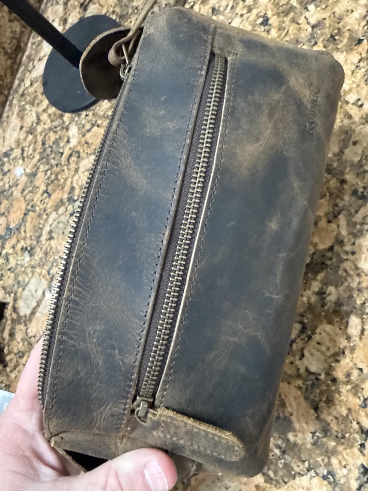 KomalC Buffalo Leather Toiletry Bag customer photo 1