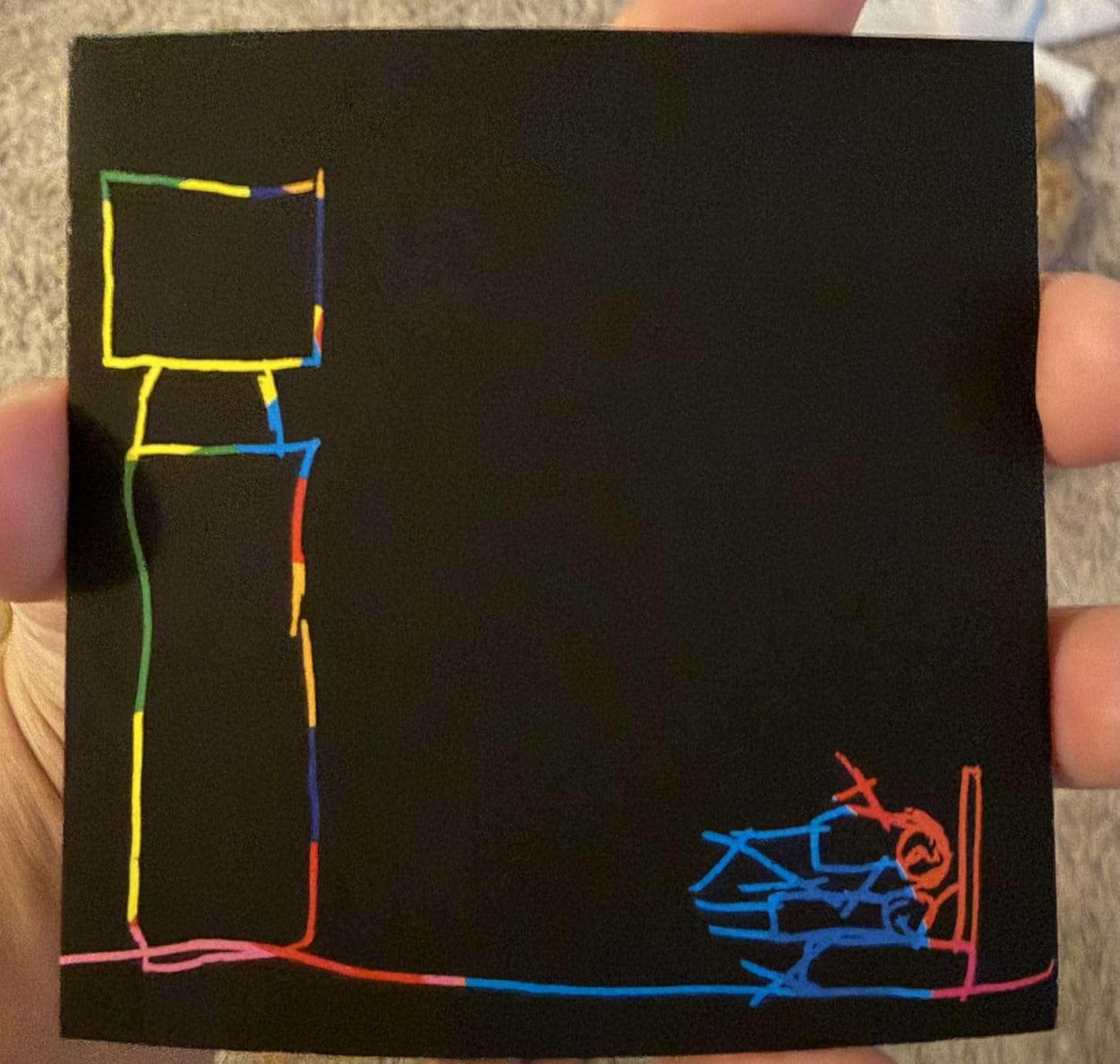 150 Rainbow Scratch Art Paper Mini Notes - Ideal Stocking Stuffers for Kids customer photo 2