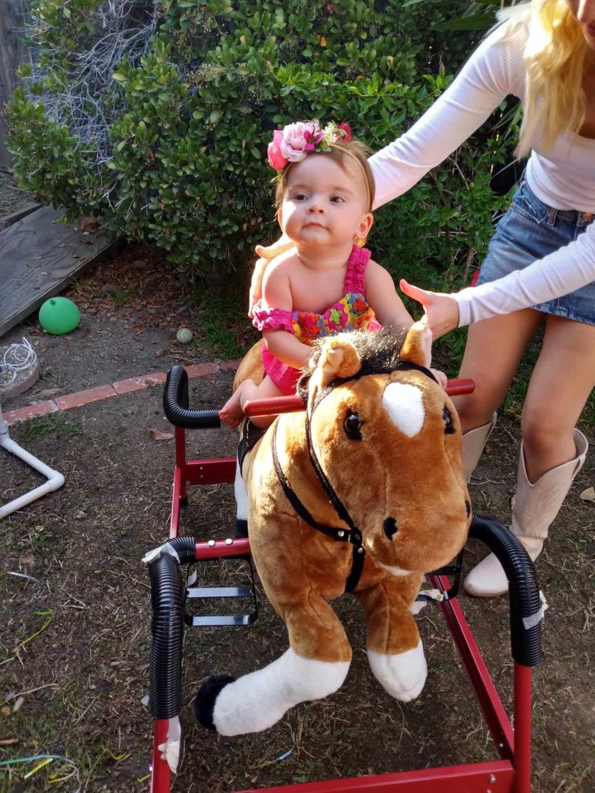 Happy Trails Spring Rocking Horse, Brown, 29” x 11” x 25” customer photo 1