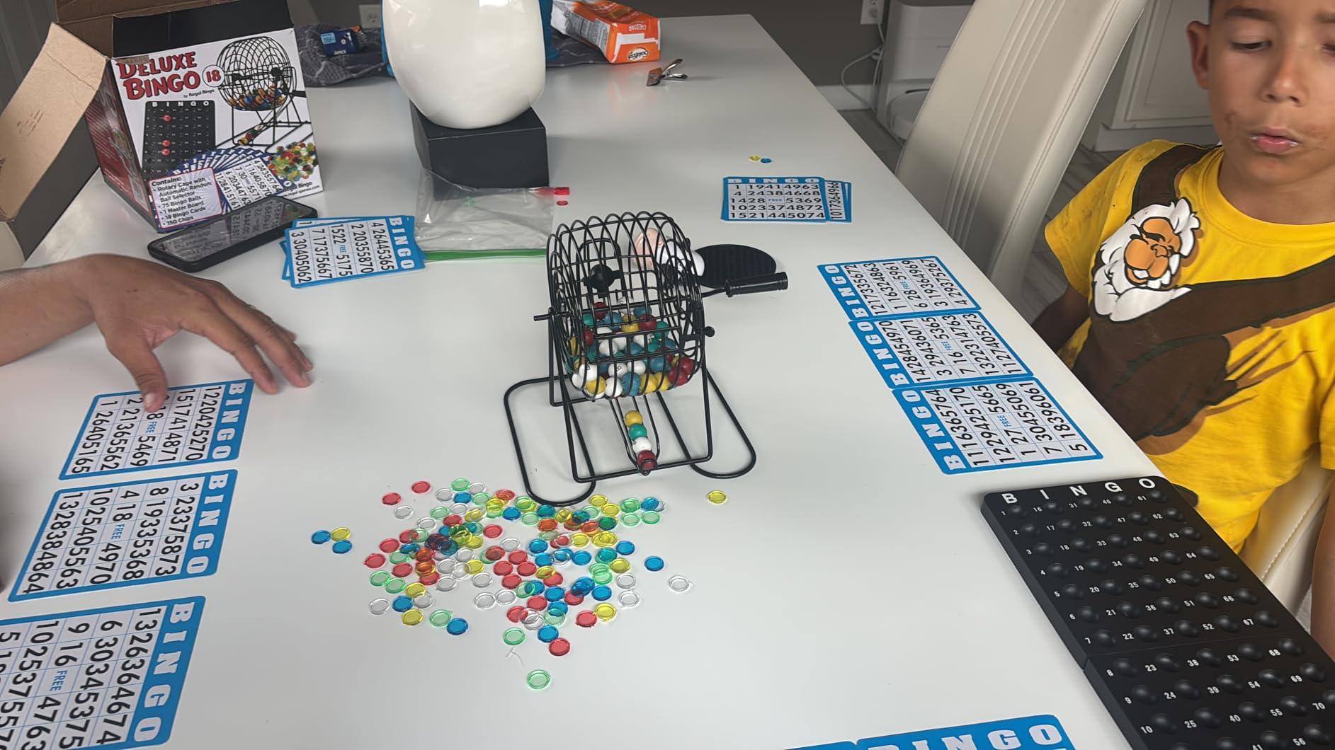 Regal Games Deluxe Bingo Game Set with Cage, Board, Balls, 18 Cards, and Chips customer photo 2