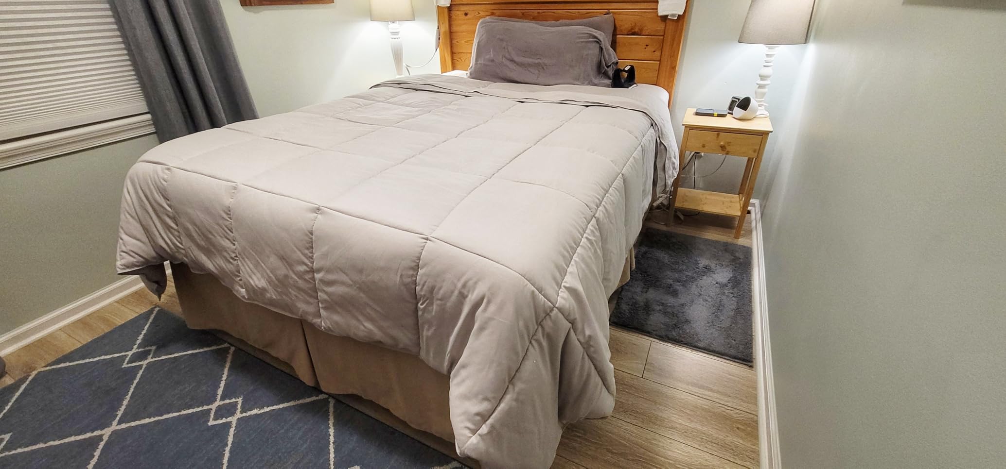 Bare Home Queen Comforter Set - 1800 Ultra Soft (Queen, Grey) customer photo 1