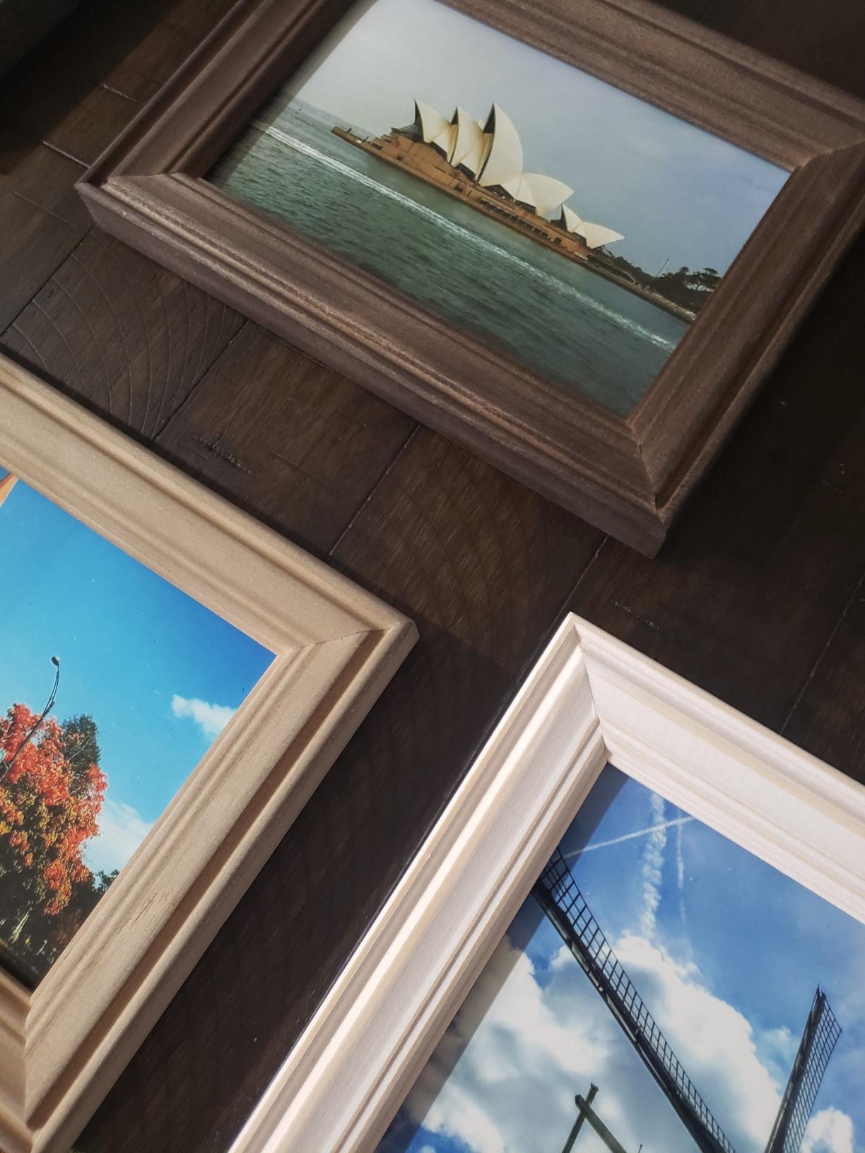 Kate and Laurel Bordeaux Gallery Wall Kit, Set of 10 with Assorted Size Frames in 3 Different Finishes - White Wash, Charcoal Gray, and Rustic Gray customer photo 2
