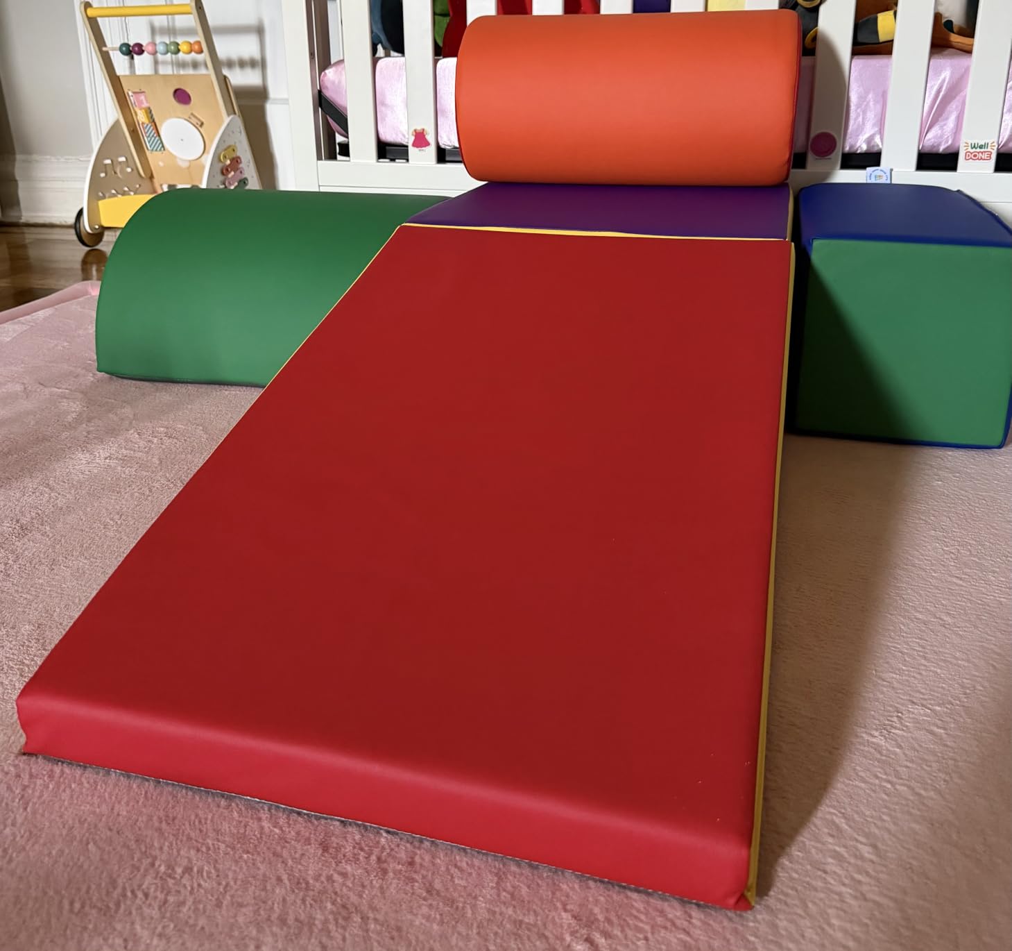 ECR4Kids SoftZone Climb and Crawl Active Playset, 5-Piece, Earthtone customer photo 1