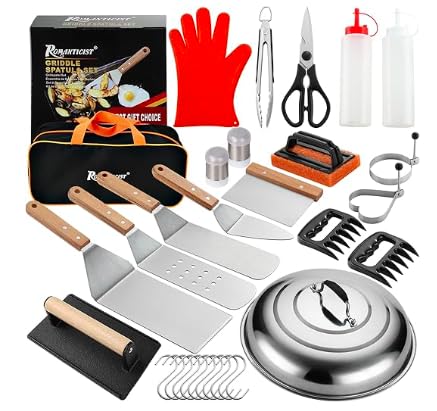 ROMANTICIST 8pc Professional Stainless Griddle Accessories Kit customer photo 1