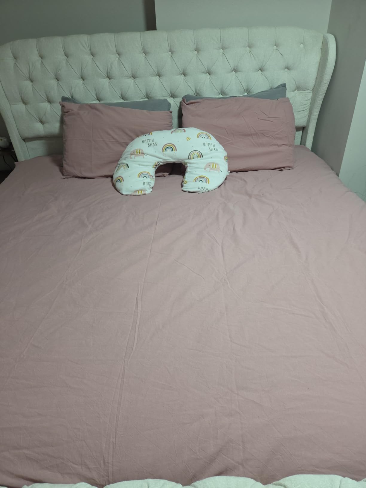 FACE TWO FACE Bedding Duvet Cover Set 3 Pieces 100% Washed Cotton Duvet Cover Linen Like Textured Breathable Durable Soft Comfy (Queen, White) customer photo 2