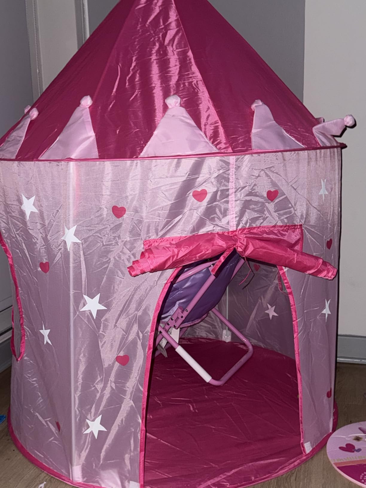 Knight Castle Kids Play Tent for Toddlers - Gray Red Portable Pop Up Tent customer photo 1
