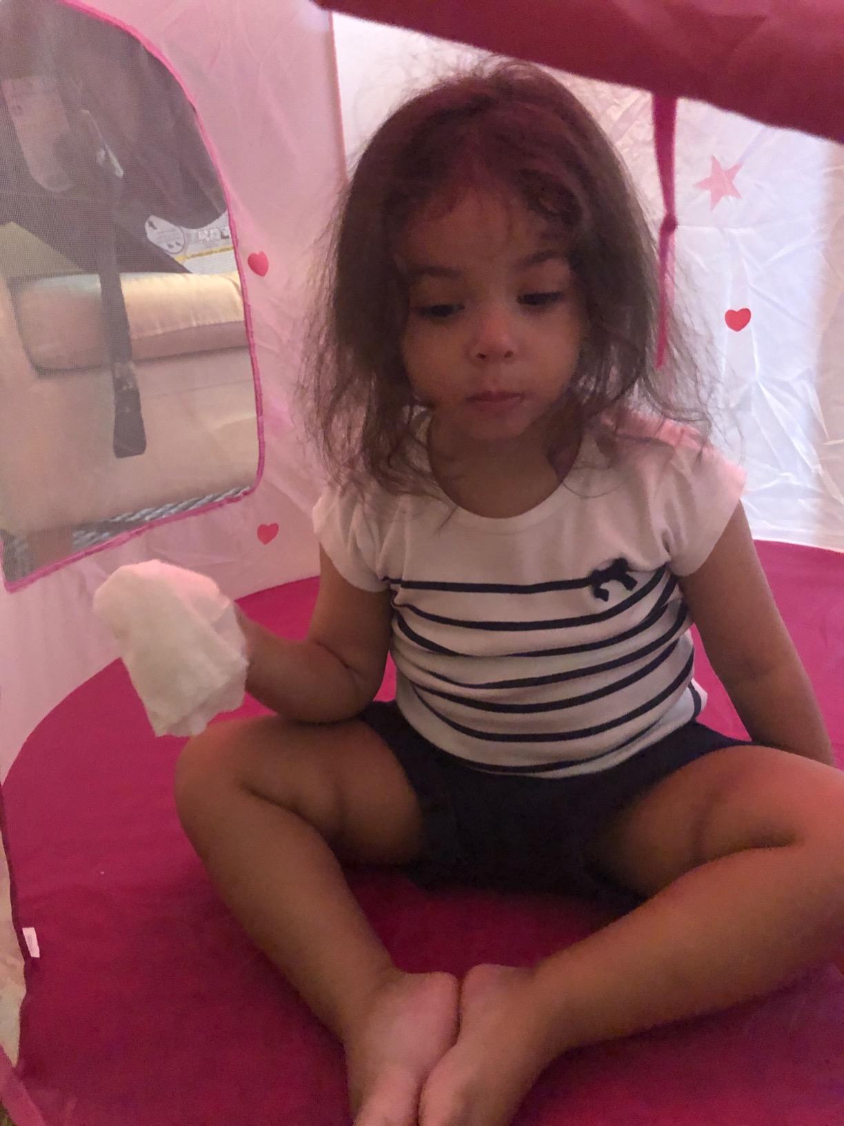 Knight Castle Kids Play Tent for Toddlers - Gray Red Portable Pop Up Tent customer photo 2