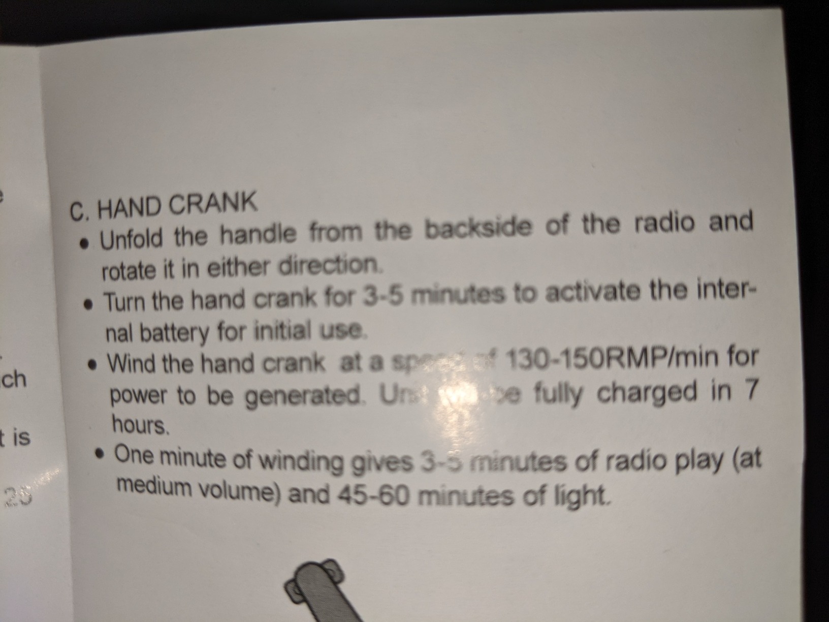 RunningSnail Hand Crank Radio with LED Flashlight, for Power Outage customer photo 1