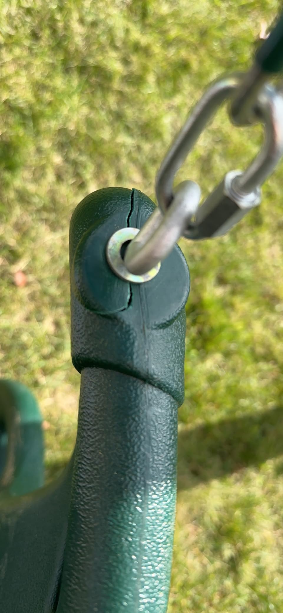 Gorilla Playsets 04-0037-G Dual Ride Glider Back-to-Back Tandem Swing, Green, Green Plastic Coated Chains, Multi-Child Swing customer photo 1