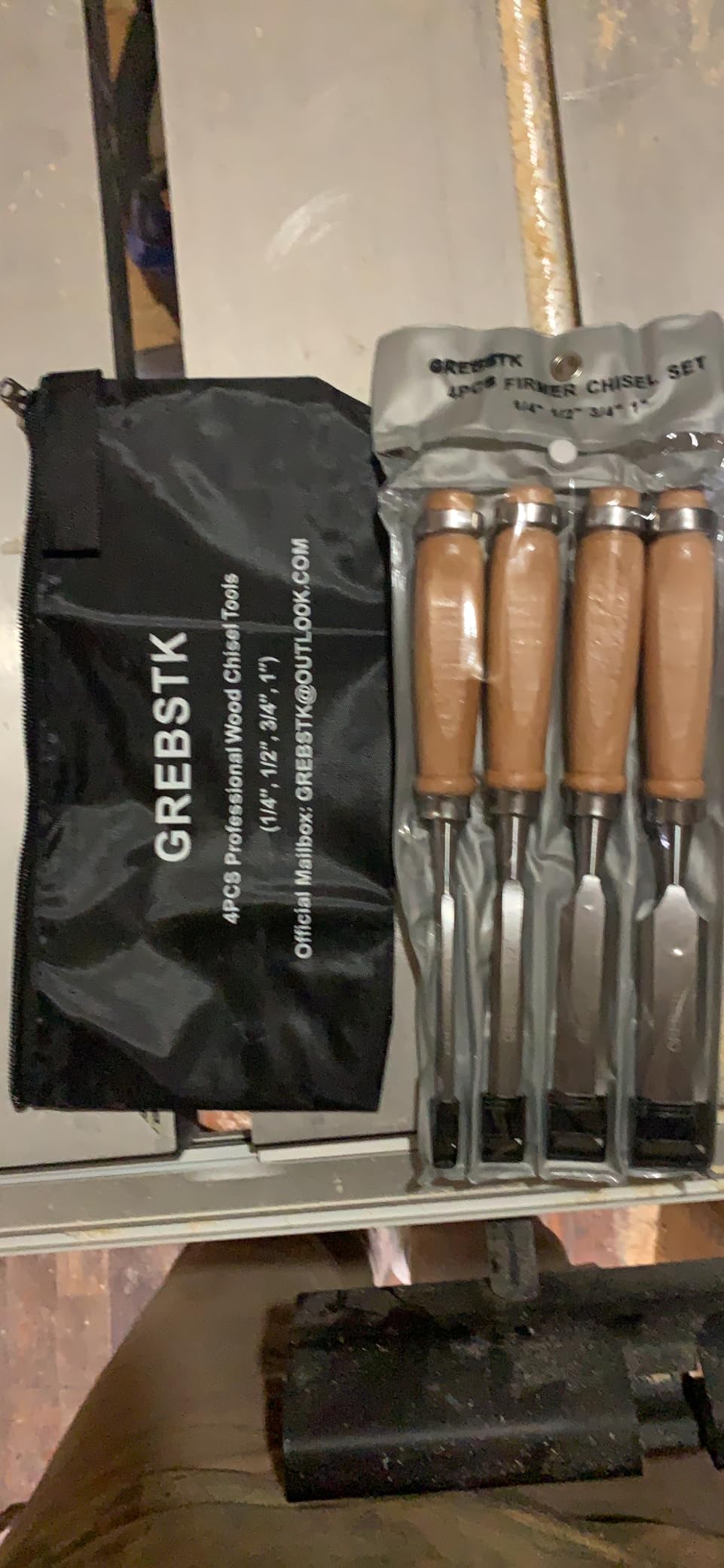 GREBSTK 4 Piece Wood Chisel Set CR-V Steel Sharp Bevel Edge for Woodworking customer photo 2
