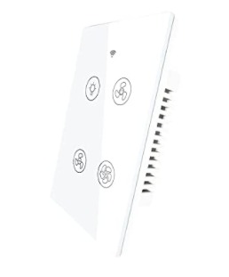 MOES WiFi Smart Ceiling Fan Light Wall Switch, Smart Life/Tuya APP Remote Timer and Counterdown, Compatible with Alexa and Google Home, No Hub Required, Neutral Wire Required,White customer photo 1