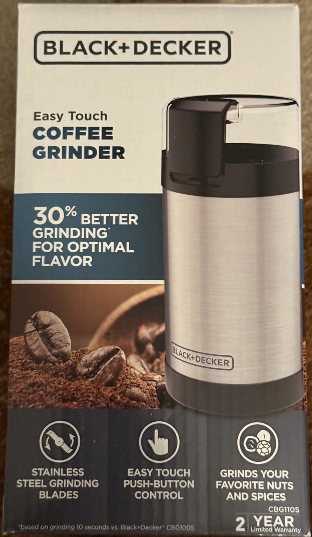 BLACK+DECKER One-Touch Coffee & Spice Grinder with Stainless Steel Blades customer photo 2