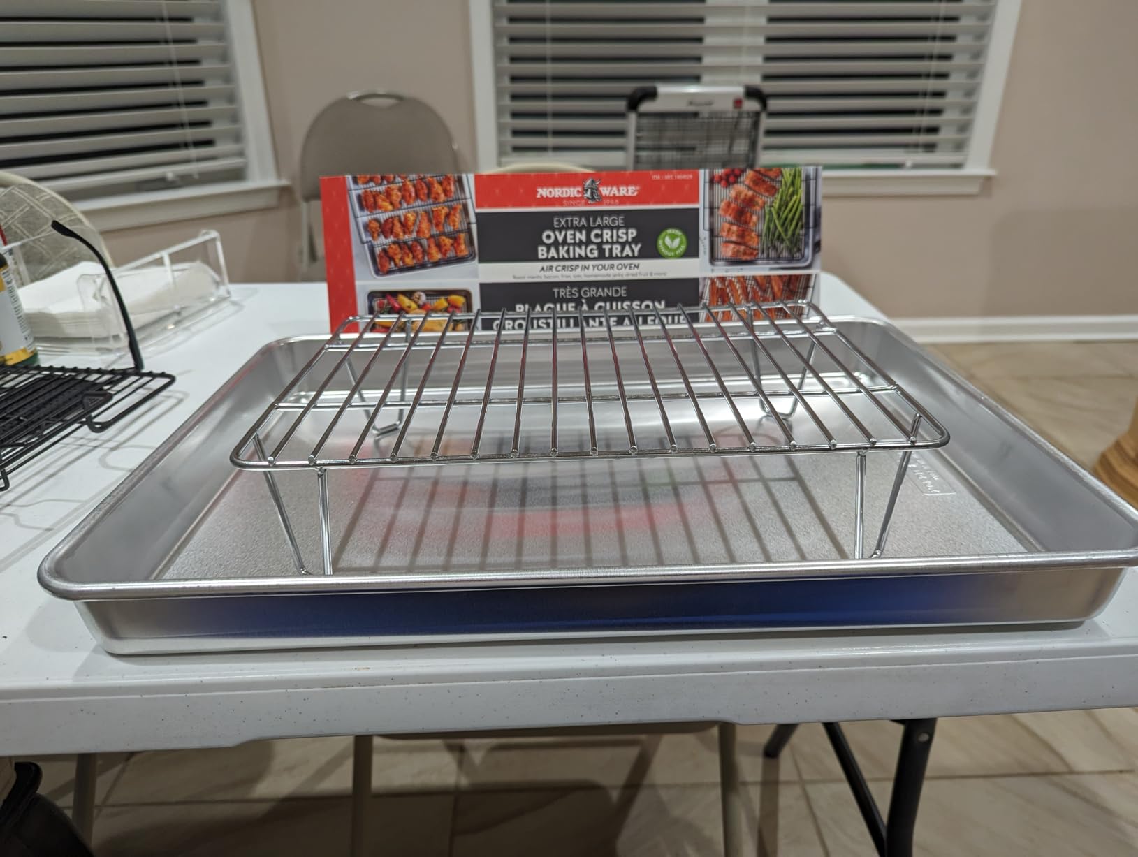 Nordic Ware Extra Large Oven Crisping Baking Tray, with Rack, Silver customer photo 1