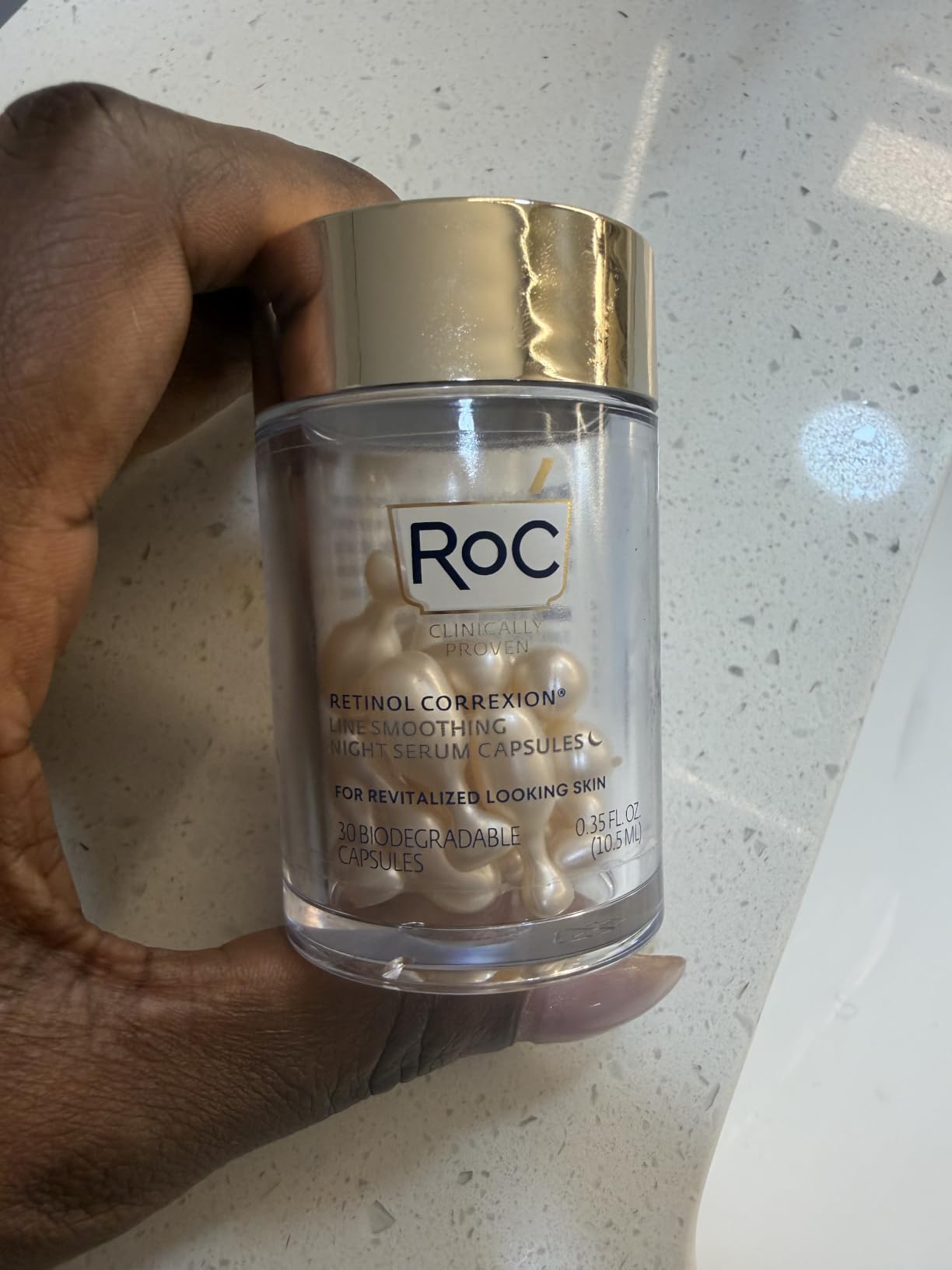 RoC Retinol Correxion Anti-Aging Wrinkle Night Serum Capsules, 30 count customer photo 1