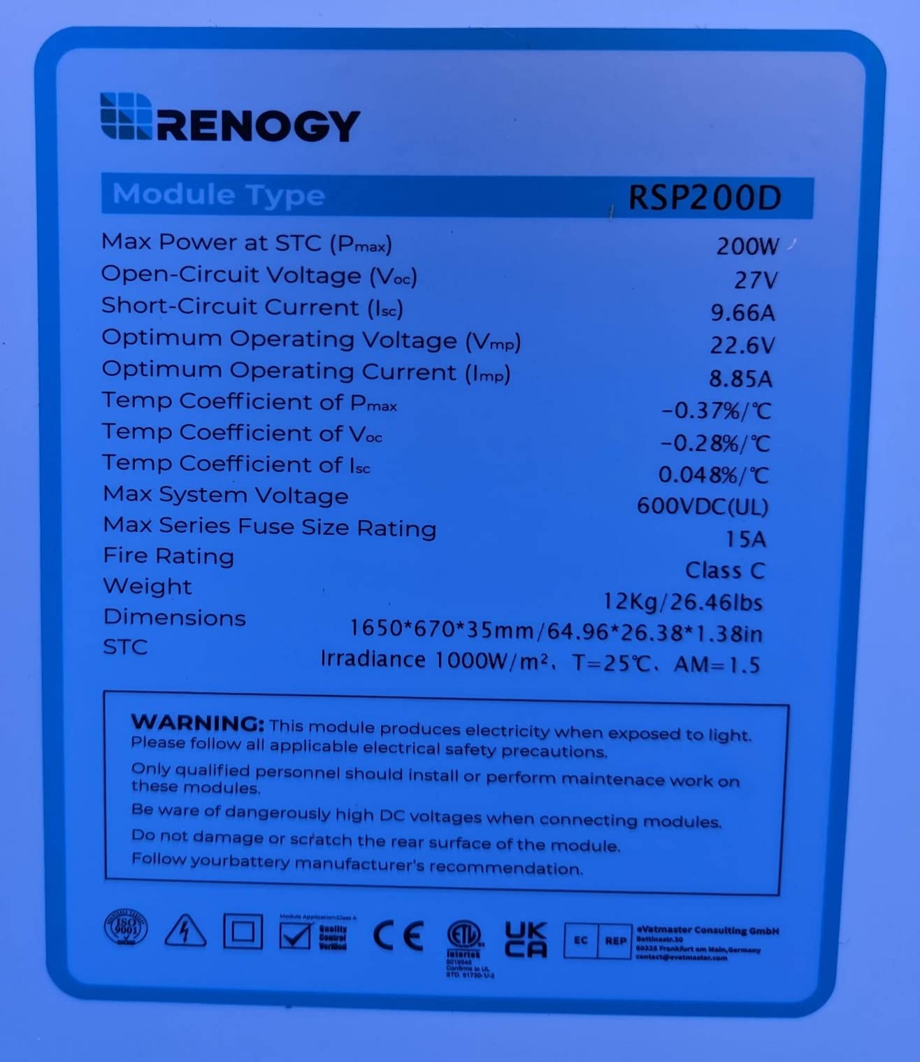 Renogy Solar Panels 200 Watt, N-Type Solar Panel 25% High-Efficiency 16BB customer photo 2