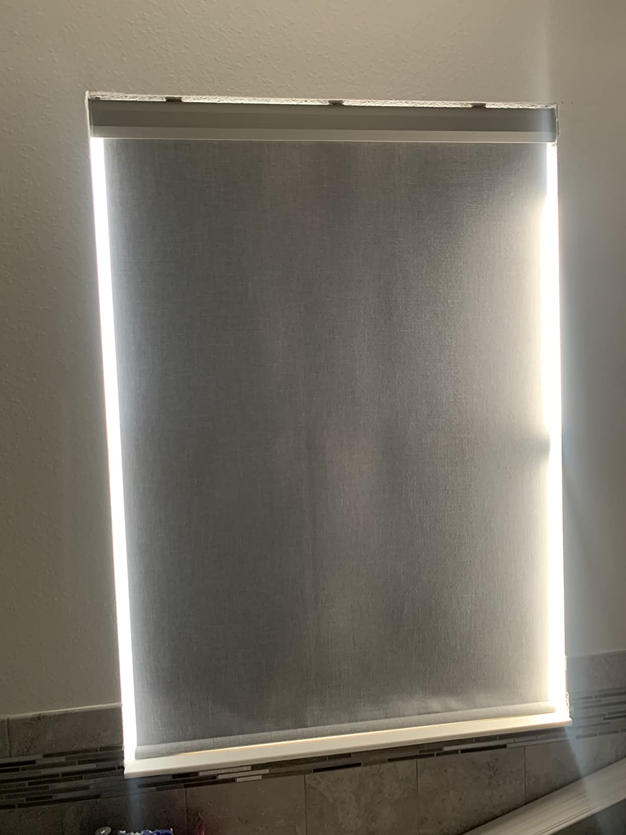 Graywind Motorized Blackout Roller Shade Work with Alexa Google customer photo 2