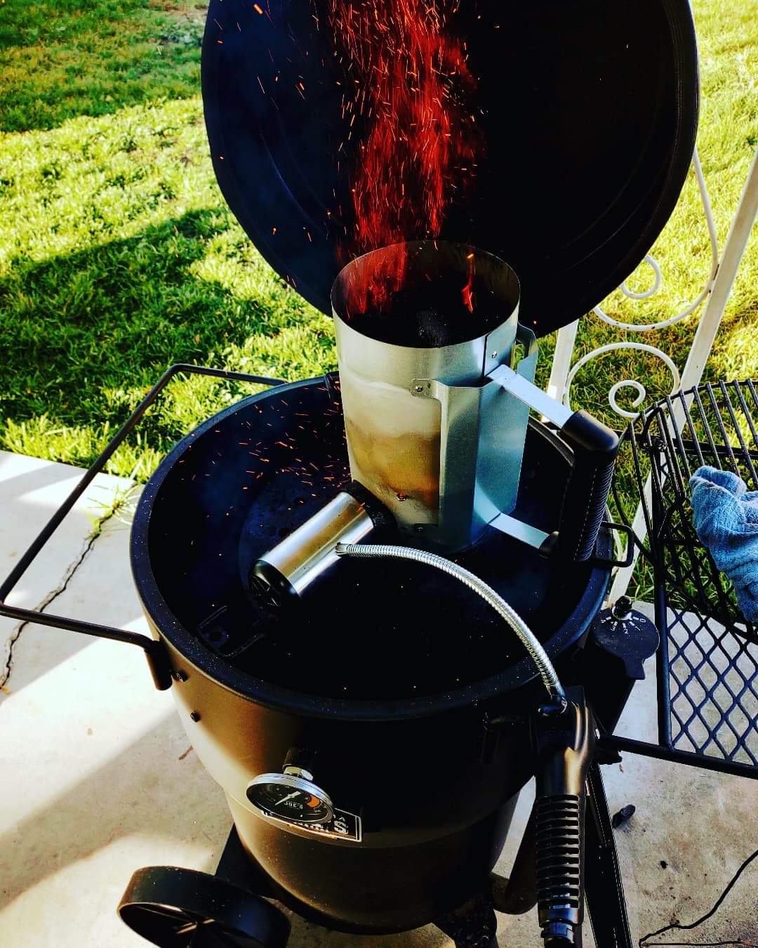 BBQ Dragon Chimney of Insanity XL Charcoal Starter — Field & Stream Best Overall Charcoal Chimney — Largest Charcoal Chimney Available — Ready-to-Cook Coals in About 3 Minutes with BBQ Dragon Fan customer photo 1