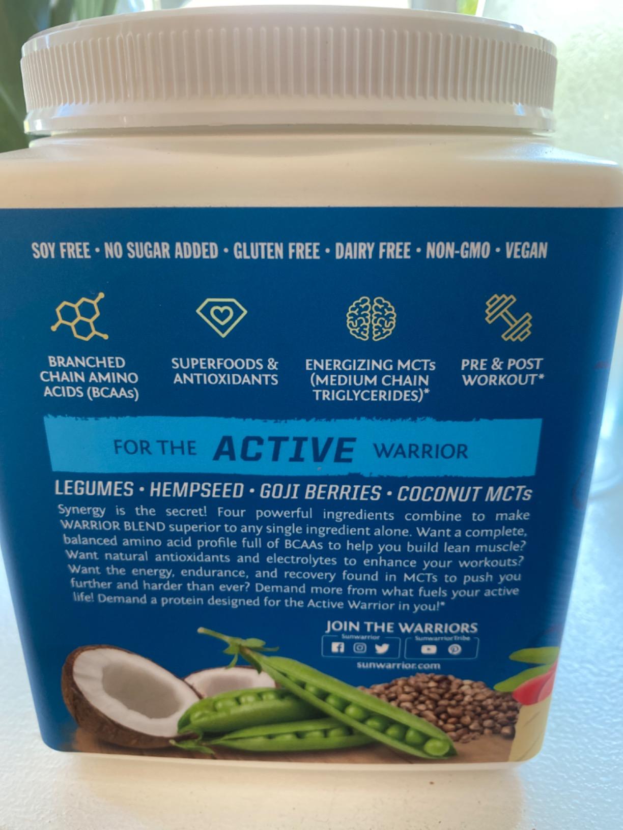 Sunwarrior Organic Plant Based Protein Powder, Vegan, Vanilla, 32 Servings customer photo 2
